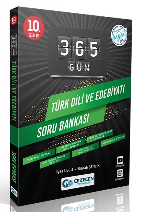 10. Sınıf 365 Gün Türk Dili ve Edebiyatı Soru Bankası Gezegen Yayınları