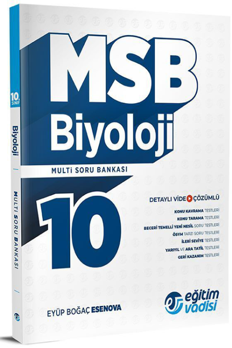 10. Sınıf Biyoloji MSB Multi Soru Bankası Eğitim Vadisi Yayınları