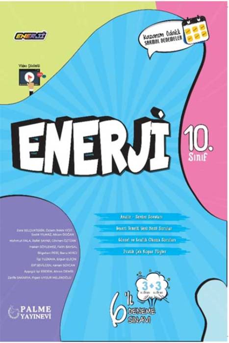 10. Sınıf Enerji 6'Lı Deneme Sınavı Palme Yayınevi