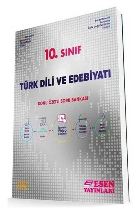 10. Sınıf Türk Dili ve Edebiyatı Konu Özetli Soru Bankası Esen Yayınları