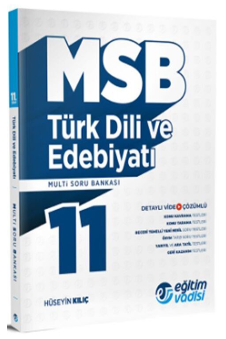 11. Sınıf Türk Dili ve Edebiyatı MSB Multi Soru Bankası Eğitim Vadisi Yayınları