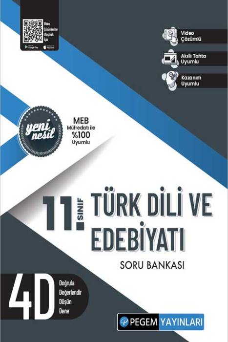 11. Sınıf Türk Dili ve Edebiyatı Soru Bankası Pegem Akademi Yayınları