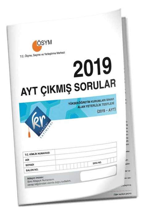 2019 AYT Çıkmış Sorular Tıpkı Basım Kitapçığı KR Akademi Yayınları