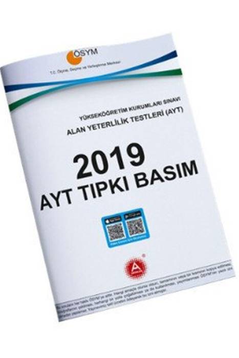2019 AYT Tıpkı Basım Çıkmış Deneme Sınavı A Yayınları