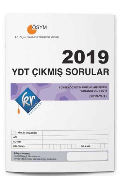 2019 YDT Tıpkı Basım Çıkmış Sorular KR Akademi Yayınları