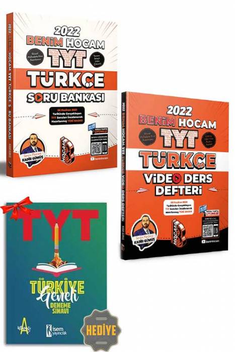 Benim Hocam 2022 TYT Türkçe Video Ders Defteri ve Soru Bankası Seti Benim Hocam Yayınları Hediyeli