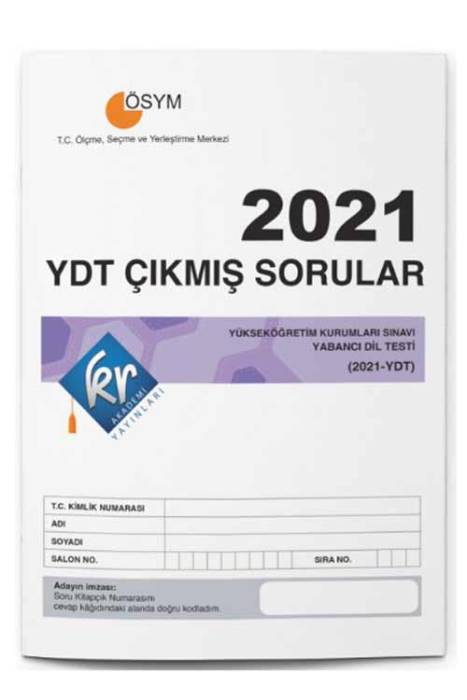 2021 YDT Tıpkı Basım Çıkmış Sorular KR Akademi Yayınları