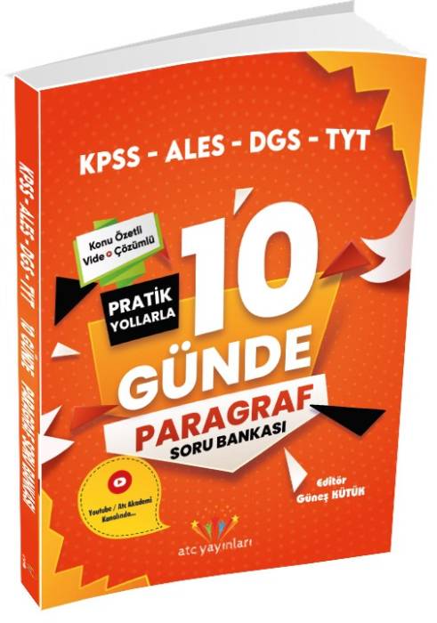 2022 KPSS ALES DGS TYT 10 Günde Paragraf Soru Bankası ATC Yayınları