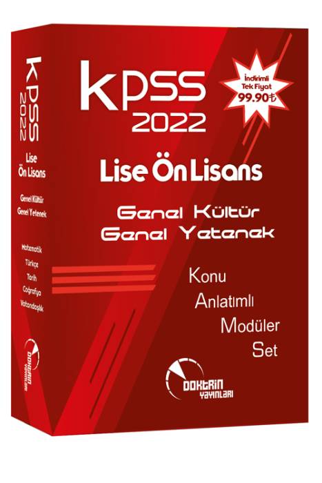 2022 KPSS Lise Önlisans Konu Anlatım Seti (5 Kitap) Doktrin Yayınları