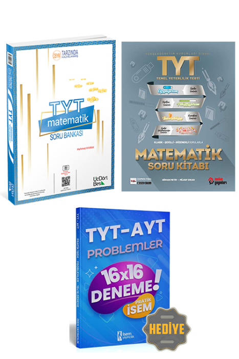 Metin ve ÜçDörtBeş Yayınları TYT Matematik Soru Seti