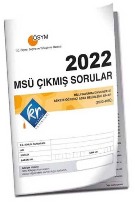 2022 MSÜ Tıpkı Basım Çıkmış Sorular KR Akademi Yayınları
