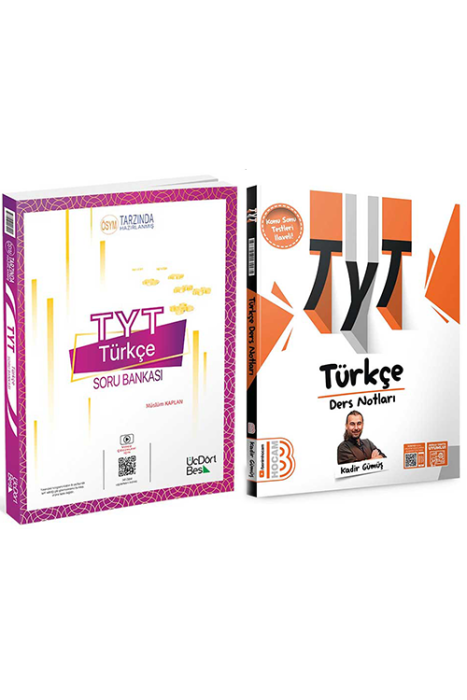 2024 TYT Kitapları Türkçe Soru Bankası ve Video Ders Notu ÜçDörtBeş ve Benim Hocam Yayınları