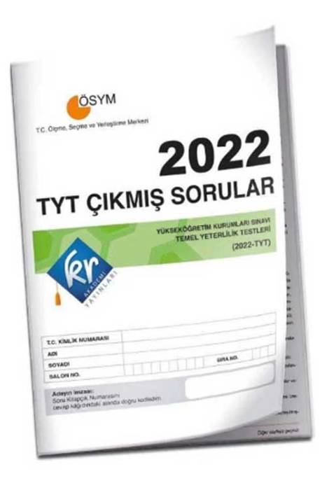 2022 YKS TYT Tıpkı Basım Çıkmış Sorular KR Akademi Yayınları