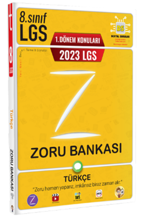 2023 8. Sınıf LGS 1. Dönem Türkçe Zoru Bankası Tonguç Akademi Yayınları