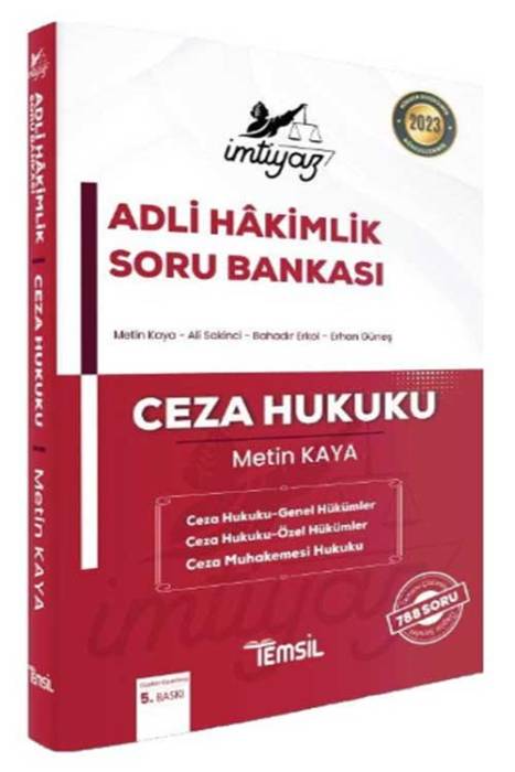 2023 Adli Hakimlik Ceza Hukuku İMTİYAZ Soru Bankası Çözümlü 5. Baskı Temsil Yayınları