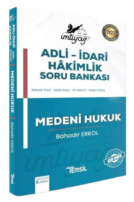 2023 Adli İdari Hakimlik Medeni Hukuk İMTİYAZ Soru Bankası Çözümlü 5. Baskı Temsil Yayınları