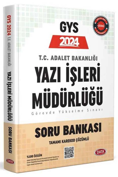 2024 Adalet Bakanlığı Yazı İşleri Müdürlüğü GYS Soru Bankası Data Yayınları