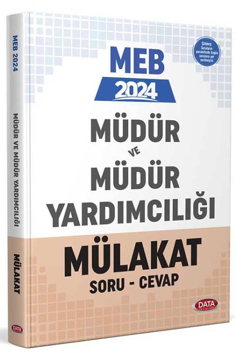 2024 GYS MEB Müdür ve Yardımcılığı Mülakat Soru Cevap Kitabı Data Yayınları