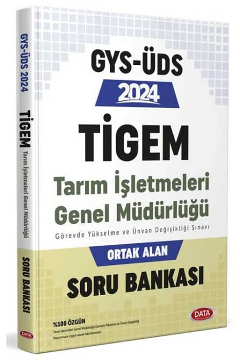 2024 Tarım İşletmeleri Genel Müdürlüğü TİGEM GYS-ÜDS Ortak Alan Soru Bankası Data Yayınları