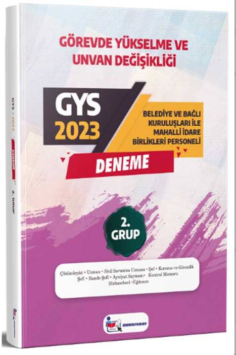 2023 GYS Yerel Yönetimler 2. Grup Deneme Görevde Yükselme Memur Sınav Yayınları