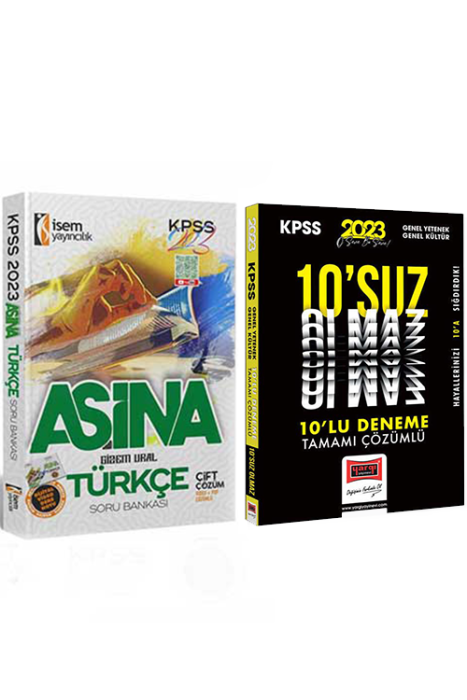 2023 İsem KPSS Lisans Aşina Türkçe Soru Bankası ve 10'suz Olmaz Deneme Seti Yargı Yayınları