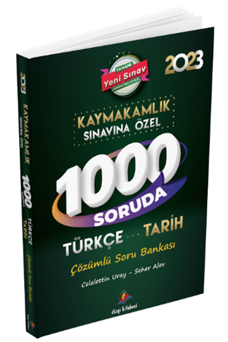 2023 Kaymakamlık 1000 Soruda Türkçe - Tarih Soru Bankası Çözümlü Dizgi Kitap Yayınları