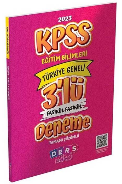 2023 KPSS Eğitim Bilimleri Türkiye Geneli 3 Deneme Çözümlü Ders Koçu Yayınları