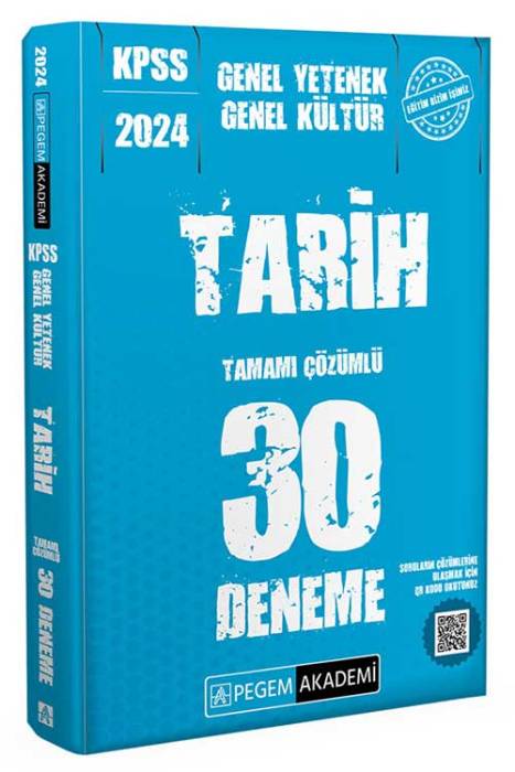 2024 KPSS Genel Kültür Genel Yetenek Tarih 30 Deneme Pegem Akademi Yayınları