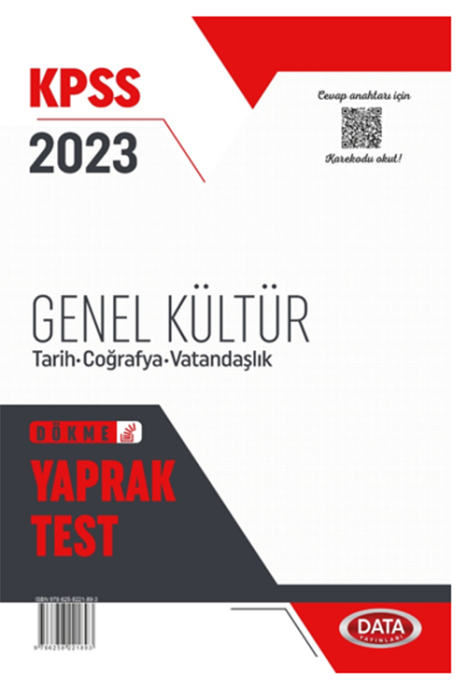 2023 KPSS Genel Kültür Yaprak Test Data Yayınları