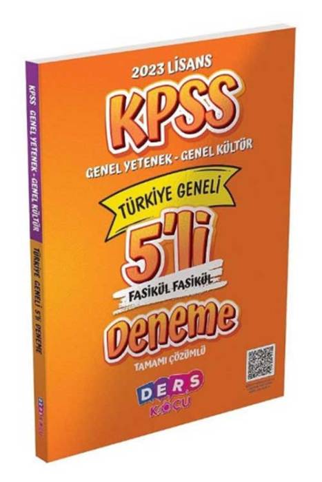 2023 KPSS Genel Yetenek Genel Kültür Lisans Türkiye Geneli 5 Deneme Çözümlü Ders Koçu Yayınları