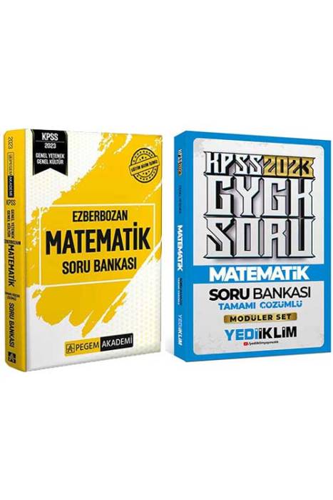 2023 KPSS Genel Yetenek Matematik Soru Bankası Seti Yediiklim ve Pegem Yayınları