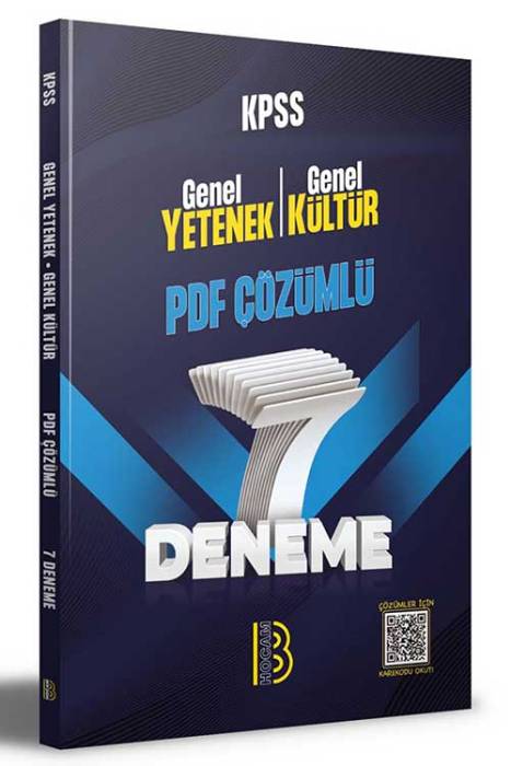 2023 KPSS Genel Yetenek Genel Kültür PDF Çözümlü 7 Deneme Benim Hocam Yayınları