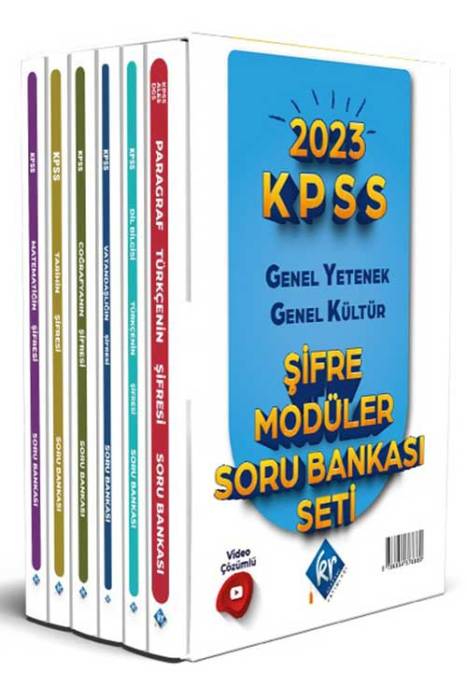 2023 KPSS Genel Yetenek Genel Kültür Şifre Modüler Soru Bankası Seti Video Çözümlü KR Akademi Yayınları