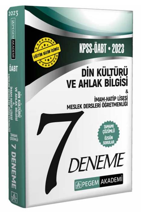 2023 KPSS ÖABT Din Kültürü ve İmamhatip Lisesi Öğretmenliği 7 Deneme Pegem Akademi Yayınları