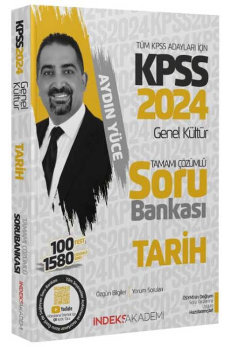  2024 KPSS Tarih Soru Bankası Çözümlü İndeks Akademi Yayınları
