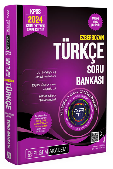 2024 Ezberbozan KPSS Genel Yetenek Genel Kültür Türkçe Soru Bankası Pegem Akademi Yayınları