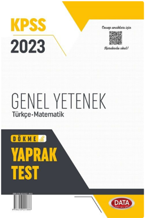 2023 KPSS Türkçe, Matematik Yaprak Test Data Yayınları