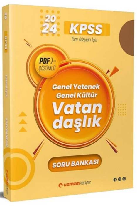 2024 KPSS Vatandaşlık Soru Bankası PDF Çözümlü Uzman Kariyer Yayınları