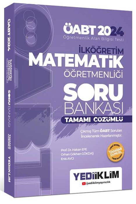2024 ÖABT İlköğretim Matematik Öğretmenliği Tamamı Çözümlü Soru Bankası Yediiklim Yayınları