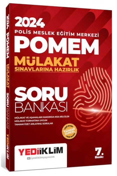 2024 POMEM Mülakat Sınavlarına Hazırlık Soru Bankası Yediiklim Yayınları