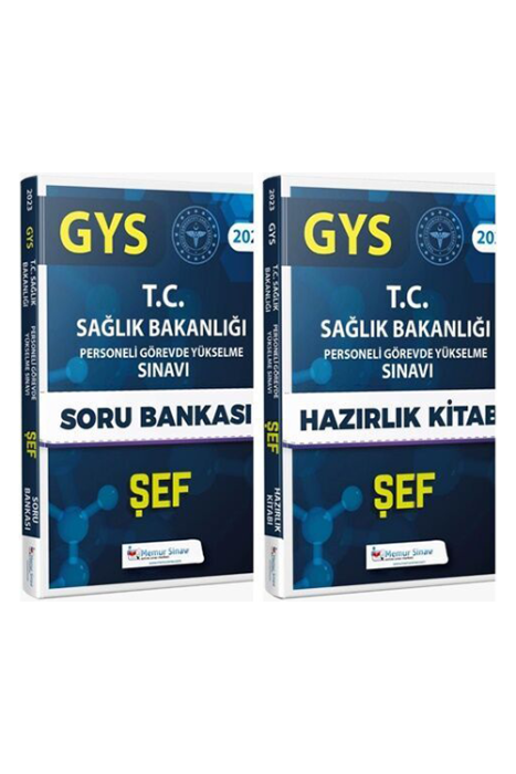 2023 Sağlık Bakanlığı Şef GYS Soru Bankası+ Hazırlık Kitabı Seti Memur Sınav Yayınları