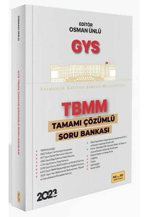 2023 TBMM GYS Tamamı Çözümlü Soru Bankası Makro Kitabevi