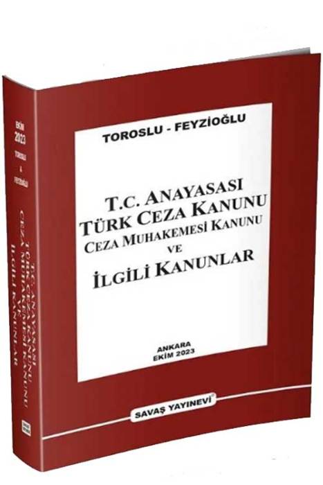 2023 Türk Ceza Kanunu Ceza Muhakemesi Kanunu ve İlgili Kanunlar Savaş Yayınevi