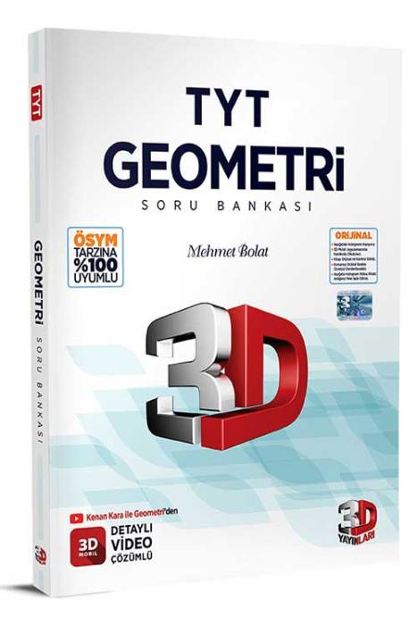 TYT 3D Geometri Tamamı Video Çözümlü Soru Bankası 3D Yayınları