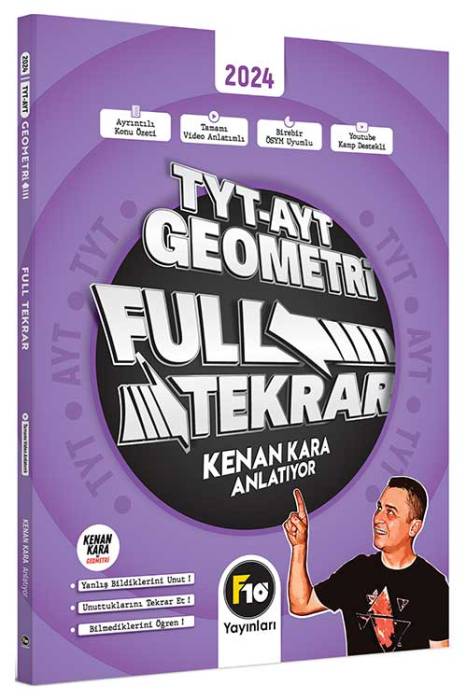 Kenan Kara TYT-AYT Geometri Full Tekrar Video Ders Kitabı F10 Yayınları