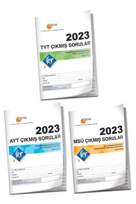 2023 TYT – AYT - MSÜ Çıkmış Sorular Tıpkı Basım Kitapçığı KR Akademi Yayınları