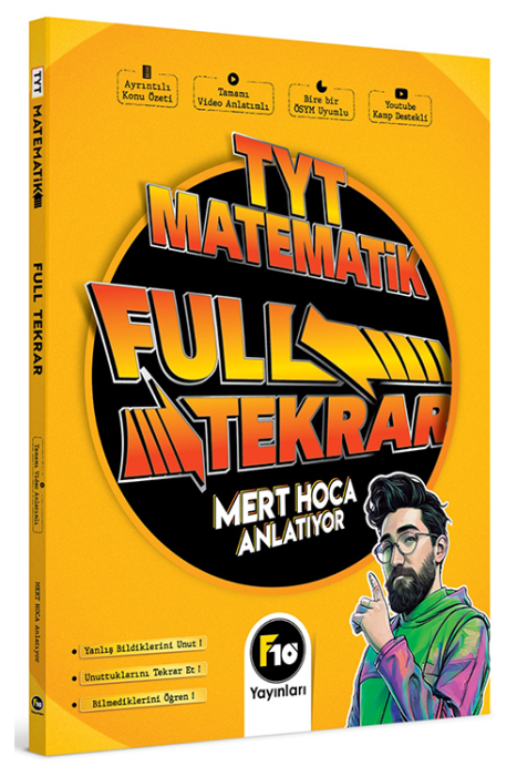TYT Matematik Full Tekrar Video Ders Kitabı F10 Yayınları