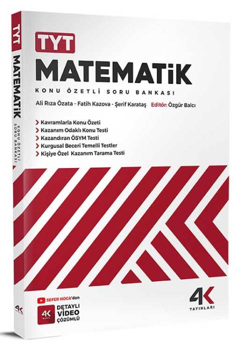2023 TYT Matematik Konu Özetli Soru Bankası 4K Yayınları