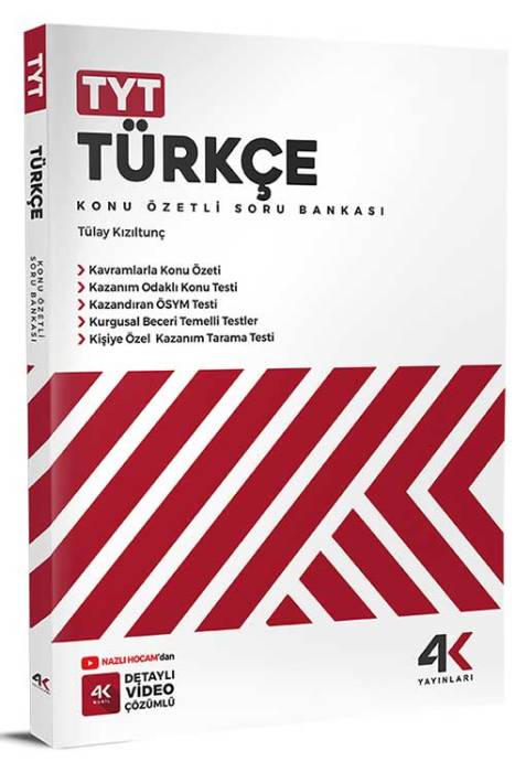 2023 TYT Türkçe Konu Özetli Soru Bankası 4K Yayınları