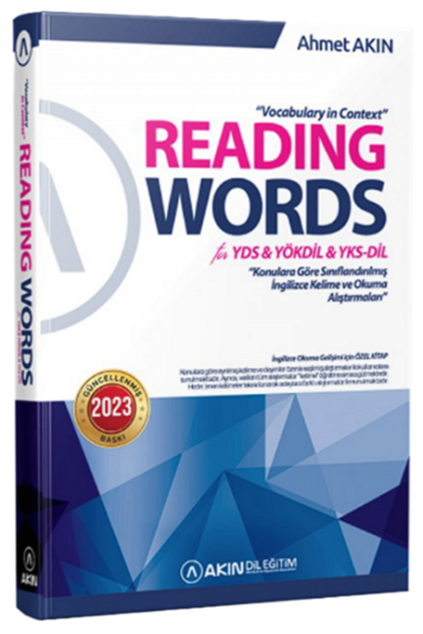 2023 YDS YÖKDİL YKS-DİL Reading Words Vocabulary in Context Akın Publishing